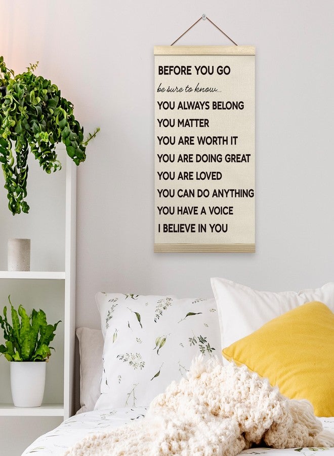 Tzhim Befor You Go Affirmations Poster Hanger Frame, Affirmation Wall Decor, Positive Quotes Wall Hanging Decor for Kids Classroom school, I Believe in You Wall Art Prints with Wood Frames, 12x16in - Image 4